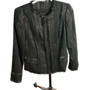 Ellie Tahari METALLIC TWEED BLAZER size S. P2P 18.5”